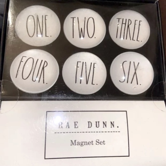 Rae Dunn Other - Rae Dunn 6 Glass Dome Black and White Magnet Counting Number Box Set.